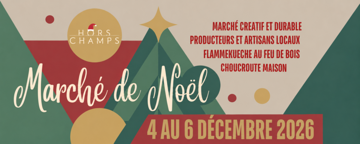 Affiche rétro du marché de Noël
