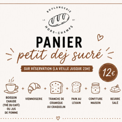 Panier petit déjeuner sucré